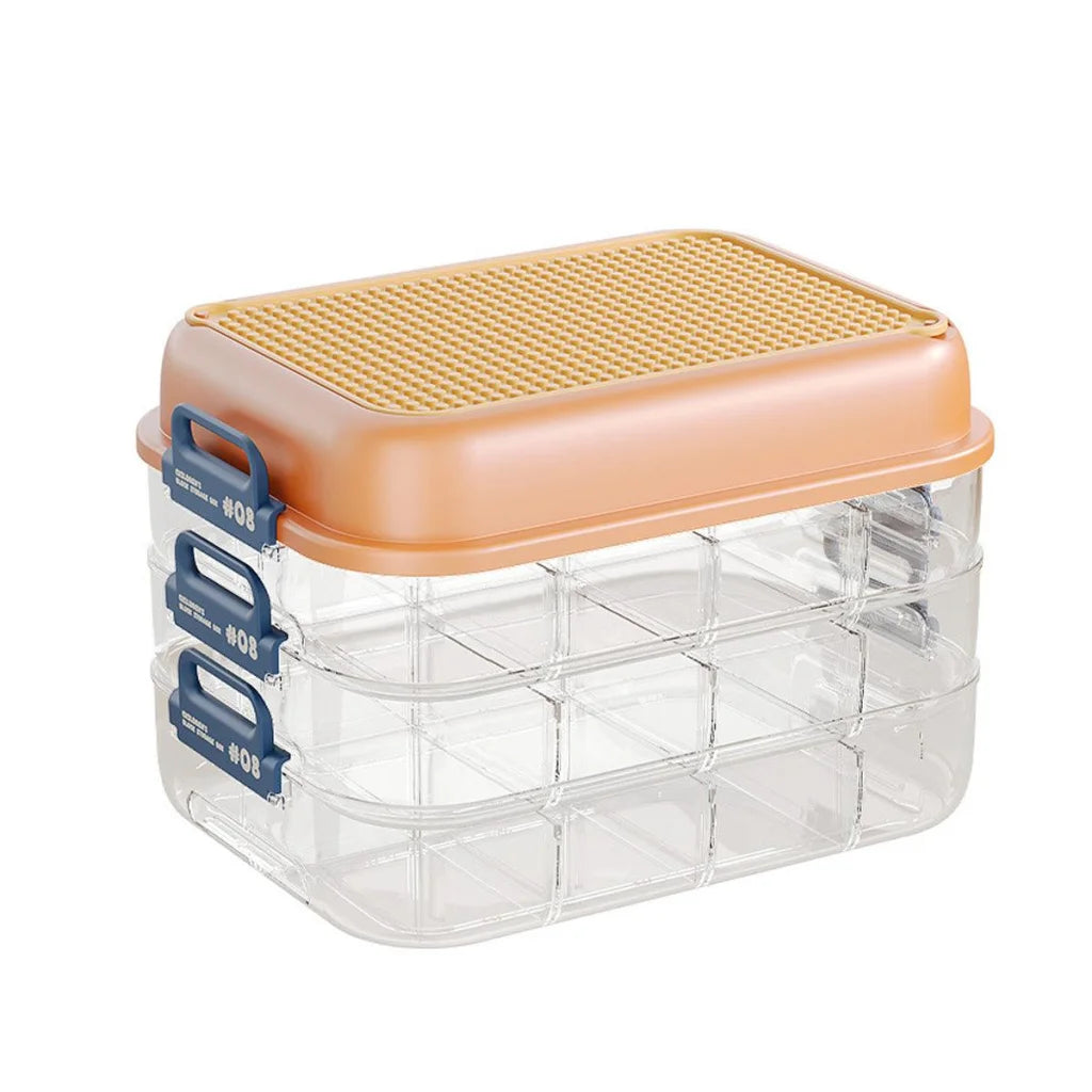 3-Layer Stackable Storage Box for Building Blocks Toy