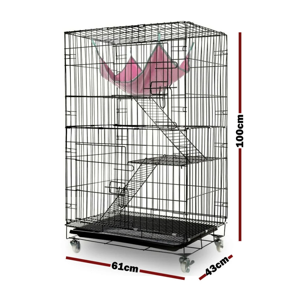 3 Level Rabbit Bird Cage Ferret Parrot Aviary Cat Rat