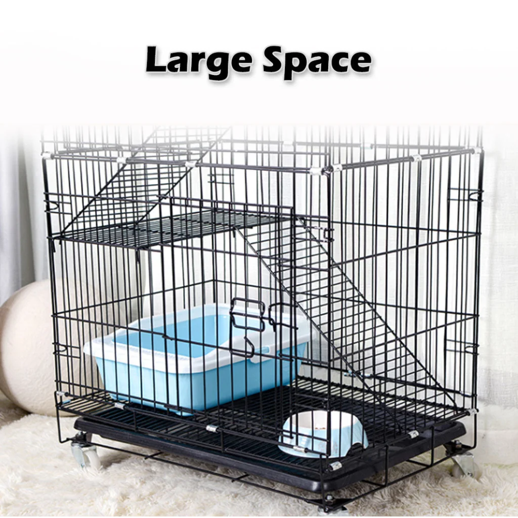 3 Level Rabbit Bird Cage Ferret Parrot Aviary Cat Rat