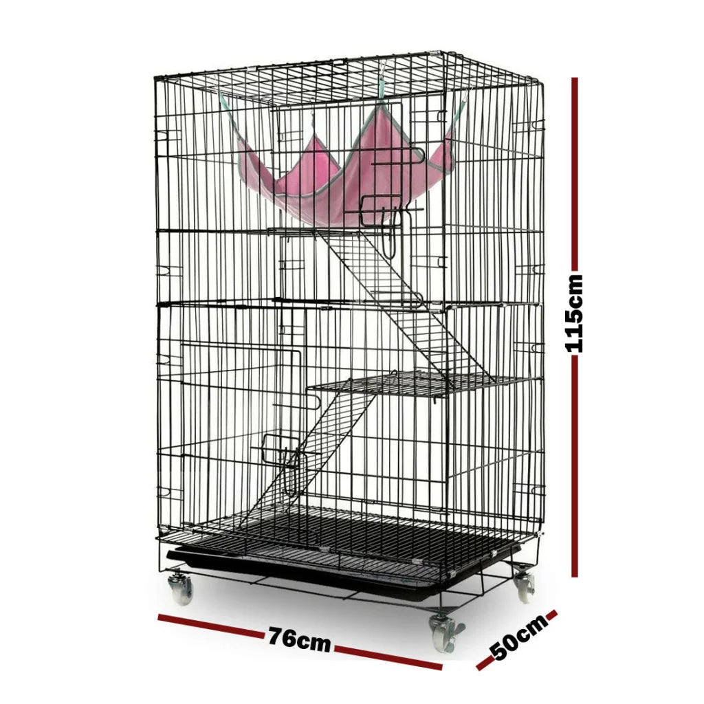 3 Level Rabbit Bird Cage Ferret Parrot Aviary Cat Rat
