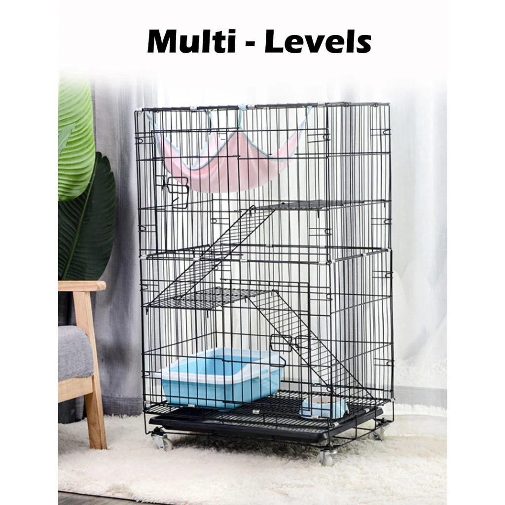 3 Level Rabbit Bird Cage Ferret Parrot Aviary Cat Rat