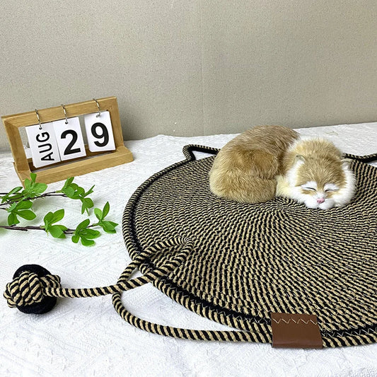 3 Pcs Black And Brown Durable Cat Scratching Mat