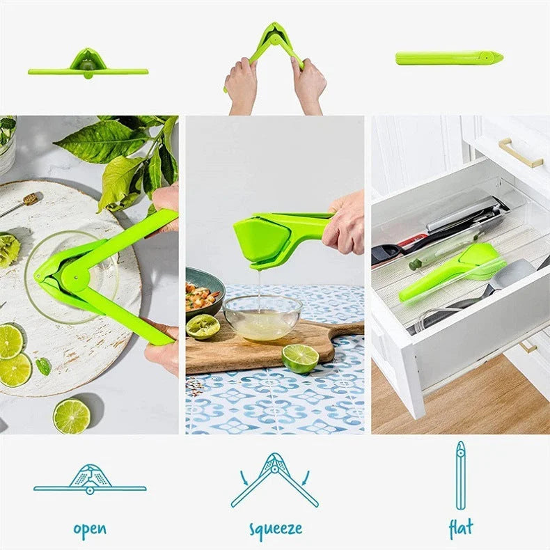 3 Pcs Green Easy-Squeeze Manual Citrus Juicer - Durable