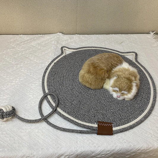 3 Pcs Grey Durable Cat Scratching Mat with Attached Toy