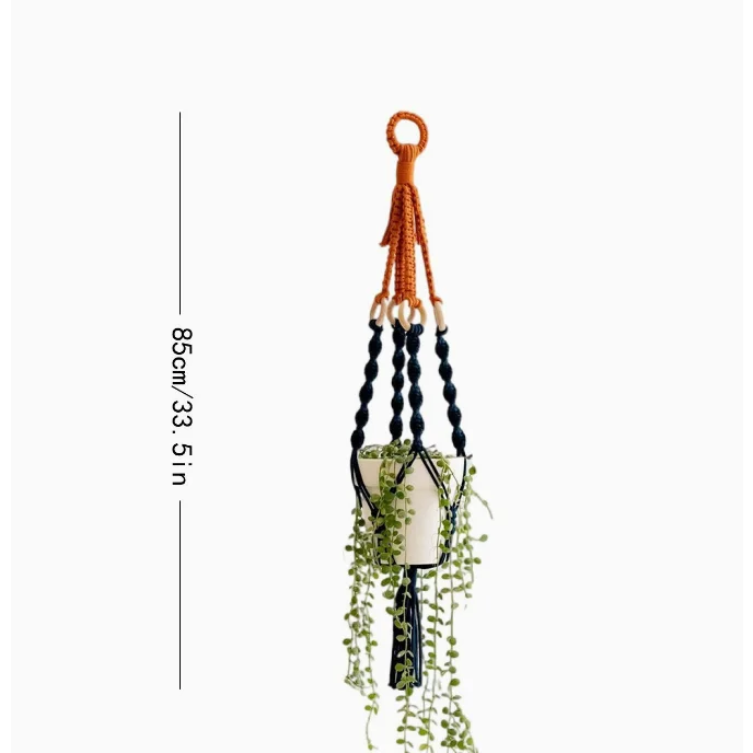 3 pcs Handwoven Plant Hanger-Cotton Rope Hanging Planter