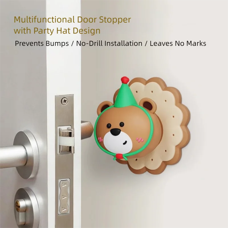 3 Pcs (Pink + Brown + Yellow) Adorable Bear Wall Protector