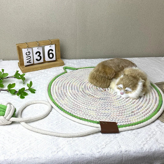 3 Pcs White And Green Durable Cat Scratching Mat