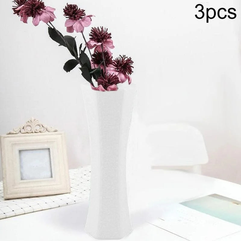 3-piece Plastic Hydroponic Vase Set for Creative Home Decor