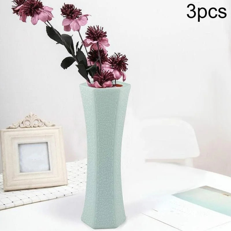 3-piece Plastic Hydroponic Vase Set for Creative Home Decor