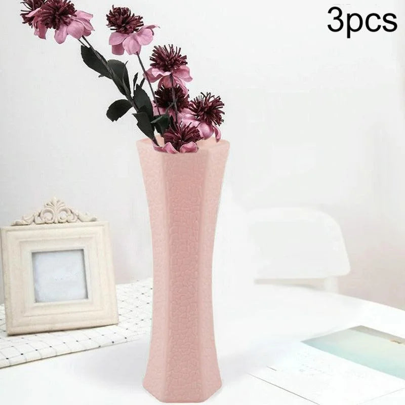 3-piece Plastic Hydroponic Vase Set for Creative Home Decor