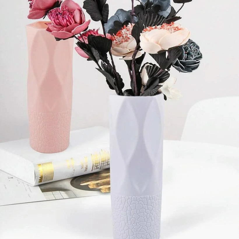 3-piece Plastic Vase Set for Dry and Wet Flower
