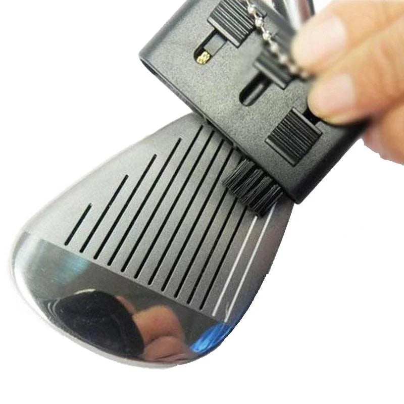 3-piece Portable Golf Groove Cleaning Brush - Red - Sports