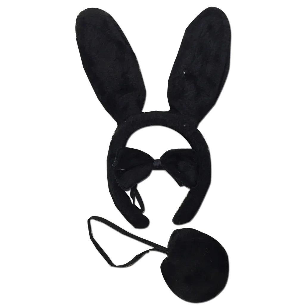 3 Piece Set Animal Costume Dress Up Party Bow Tie Tail Ears
