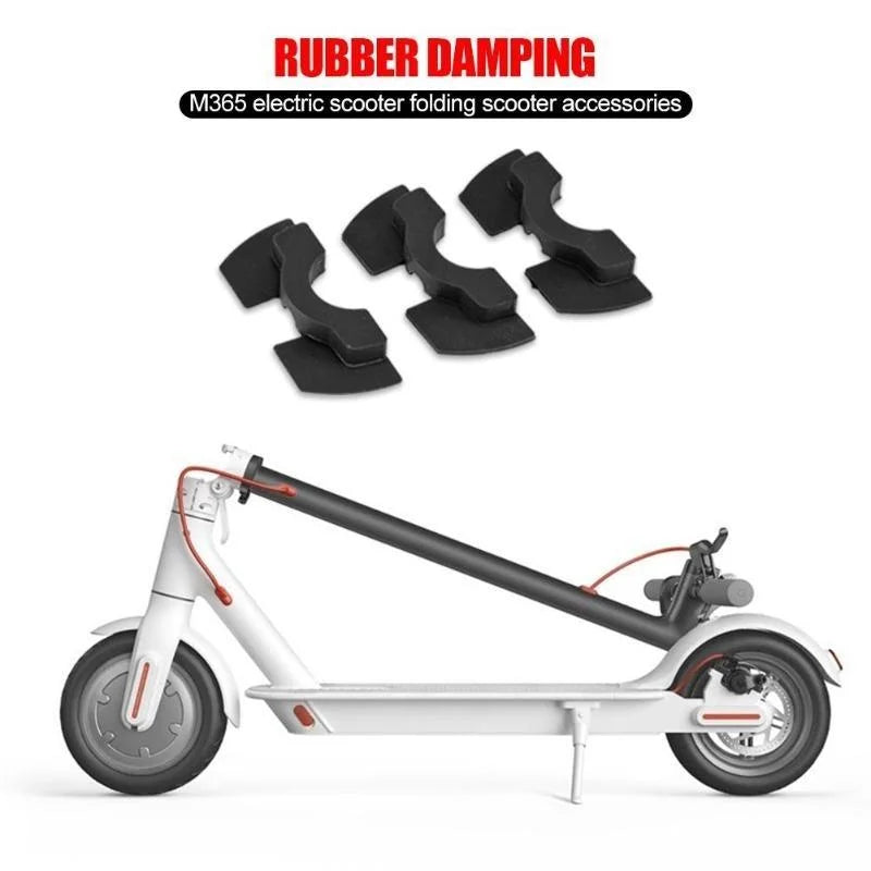 3-piece Shockproof Rubber Dampers for Xiaomi M365 Scooter