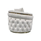 3 Seater Sofa Beige Velvet Fabric Solid Wood construction