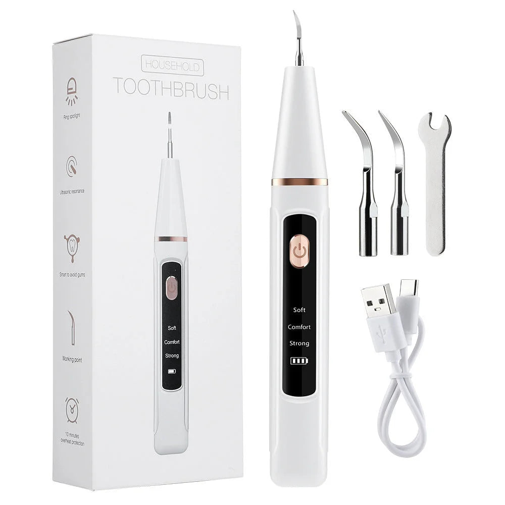 3-Speed Ultrasonic Electric Dental Cleaner with LED Light
