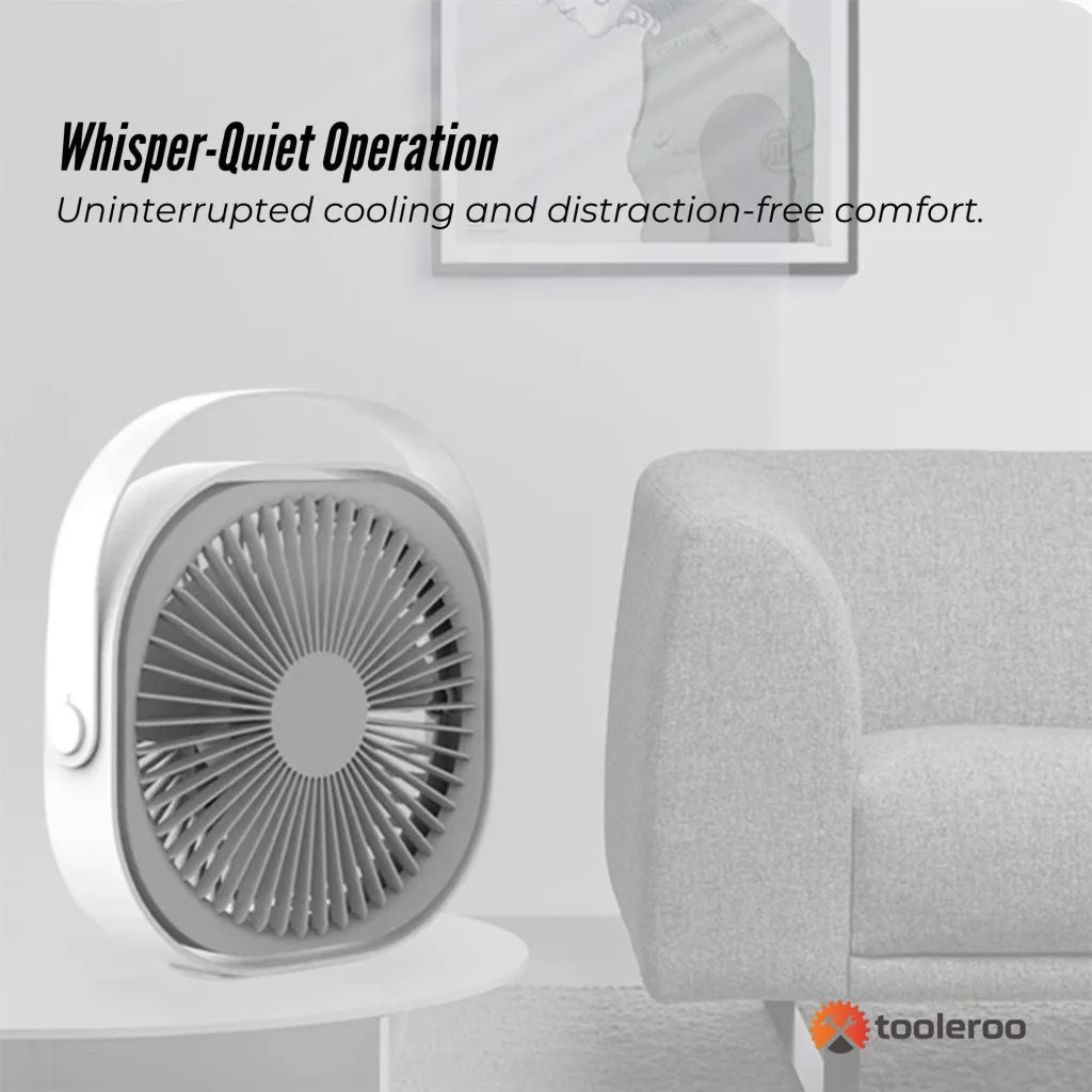 3-Speed USB 20cm Desktop Fan – Quiet Portable Lightweight