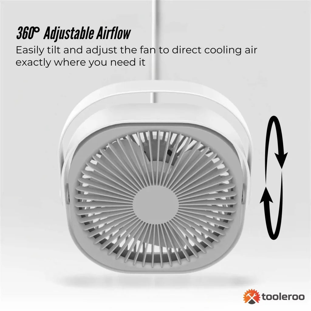 3-Speed USB 20cm Desktop Fan – Quiet Portable Lightweight
