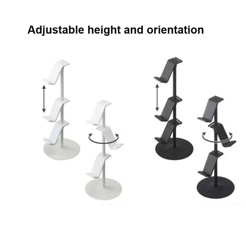3-Tier Desktop Gamepad And Headphone Storage Rack - Black-1915198091028467714