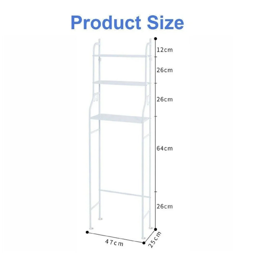 3 Tier Toilet Shelf Rack Over Laundry Bathroom Washing