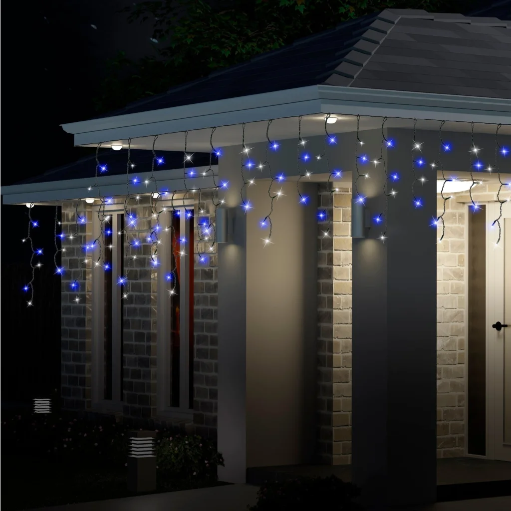 300 LED Icicle Flashing Lights available in 4 Colors