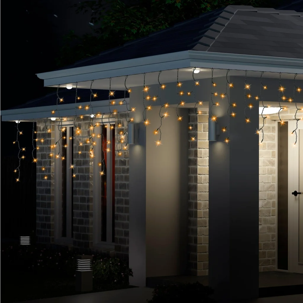 300 LED Icicle Flashing Lights available in 4 Colors