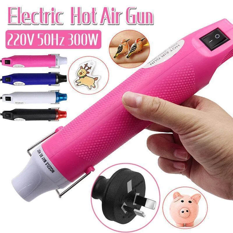 300W Electric Diy Heat Gun Hot Air Gun For Crafts Epoxy