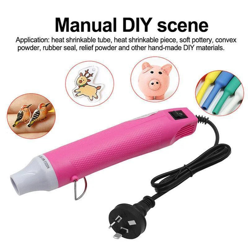 300W Electric Diy Heat Gun Hot Air Gun For Crafts Epoxy