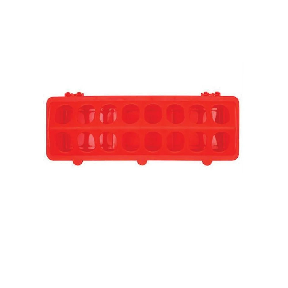 30cm Long Poultry Feeder Feeding Trough Chicken Chick Red