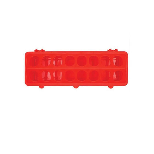 30cm Long Poultry Feeder Feeding Trough Chicken Chick Red