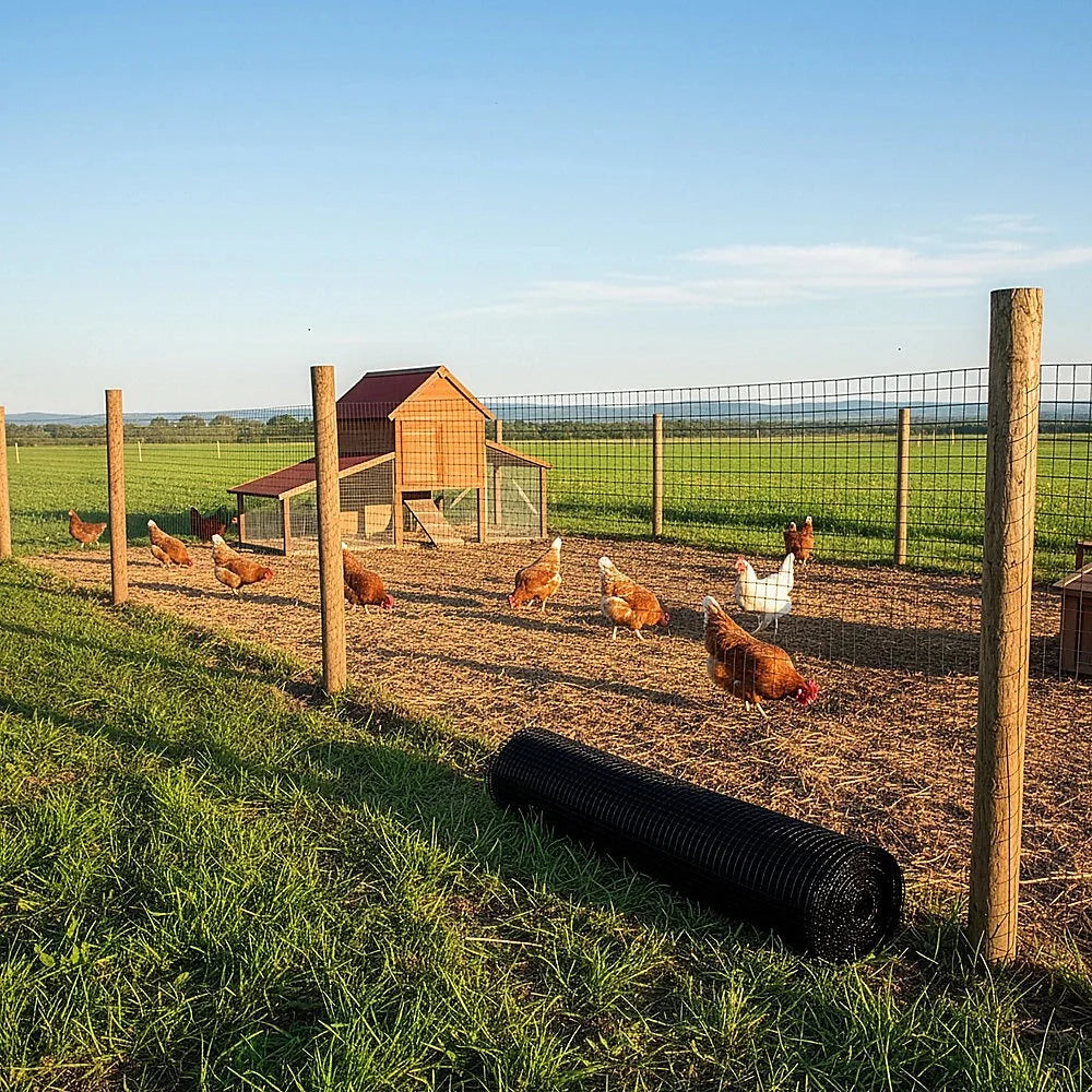 30m Black Chicken Wire Mesh Roll – Aviary & Garden Fencing