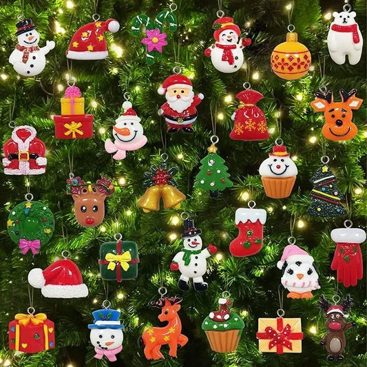 30pcs Mini Christmas Ornaments for Mini Tree Decorations