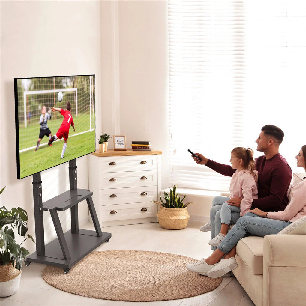 32-100 Heavy Duty TV Wall Mount with Shelf & Wheels