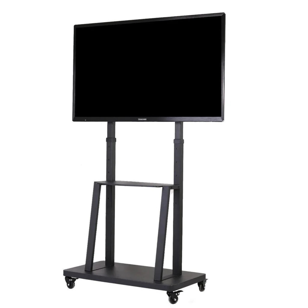 32-80 Rolling TV Stand with 2-Tier Shelf Adjustable Mount