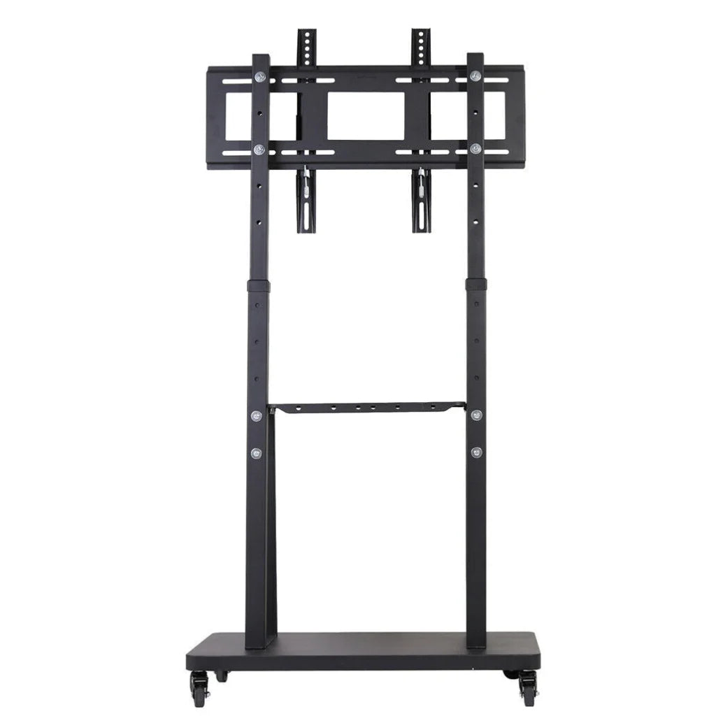 32-80 Rolling TV Stand with 2-Tier Shelf Adjustable Mount