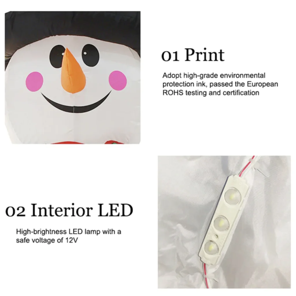 320cm Xmas Father Christmas Charm Santa Sleigh