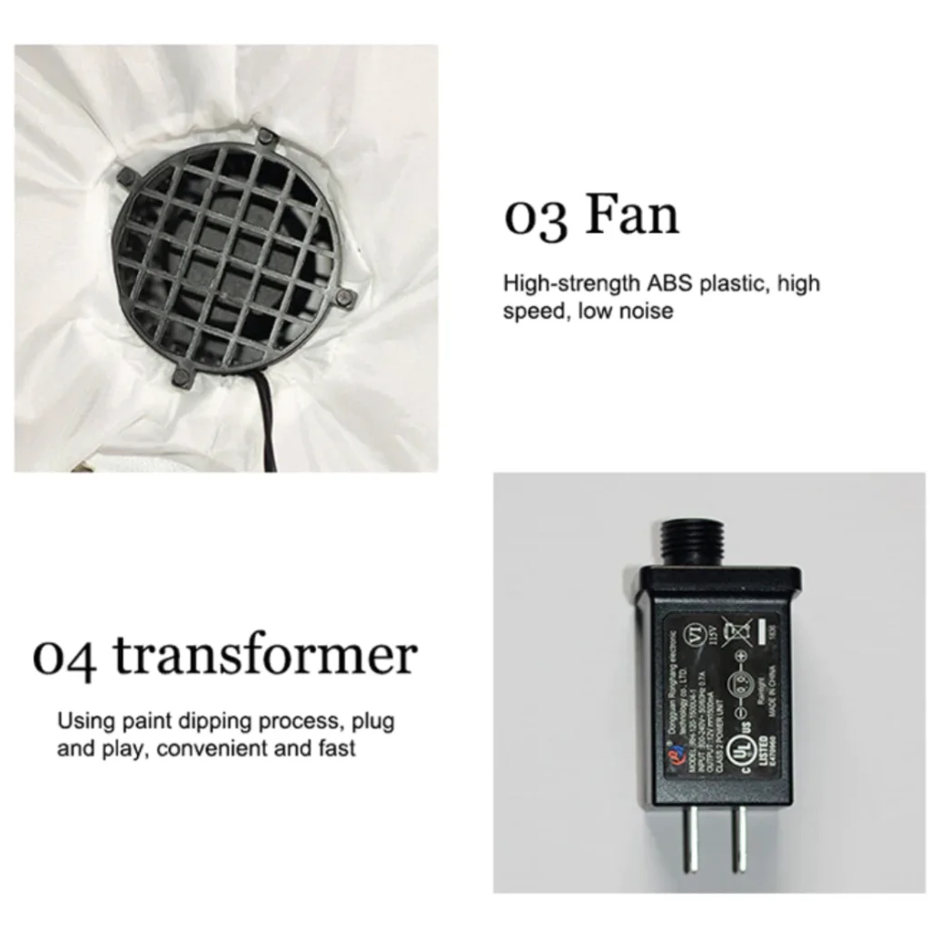 320cm Xmas Father Christmas Charm Santa Sleigh