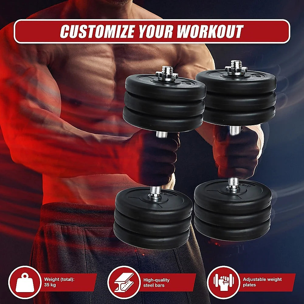 35KG Dumbbell Adjustable Weight Set - Sports & Fitness >