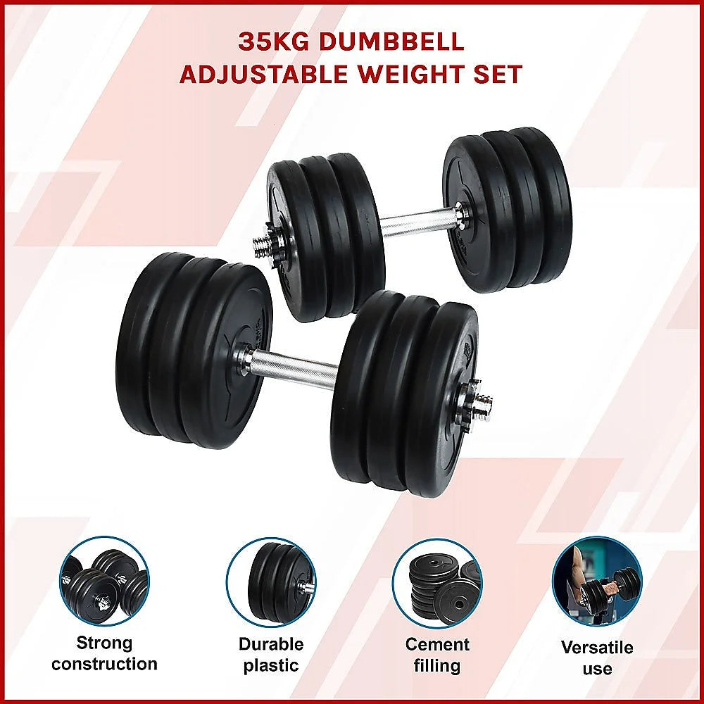 35KG Dumbbell Adjustable Weight Set - Sports & Fitness >