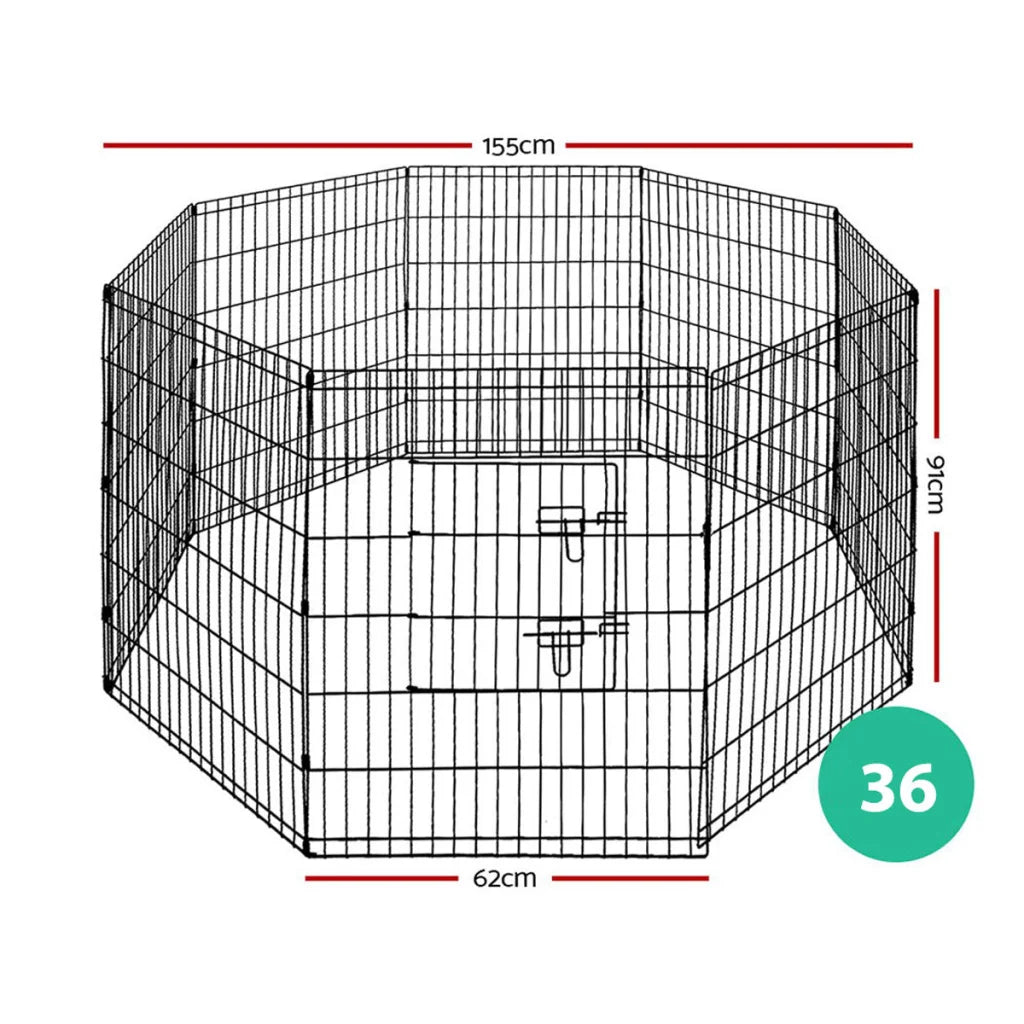 36’’ 8 Panel Pet Dog Playpen Puppy Exercise Cage Enclosure