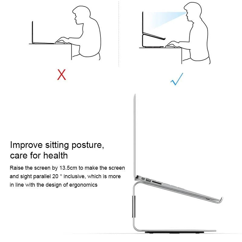 360 Degree Rotating Aluminum Laptop Stand - Efficient