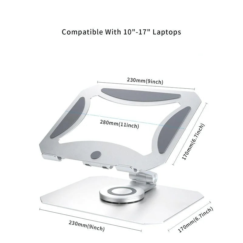 360 Degree Rotating Aluminum Laptop Stand - Heat
