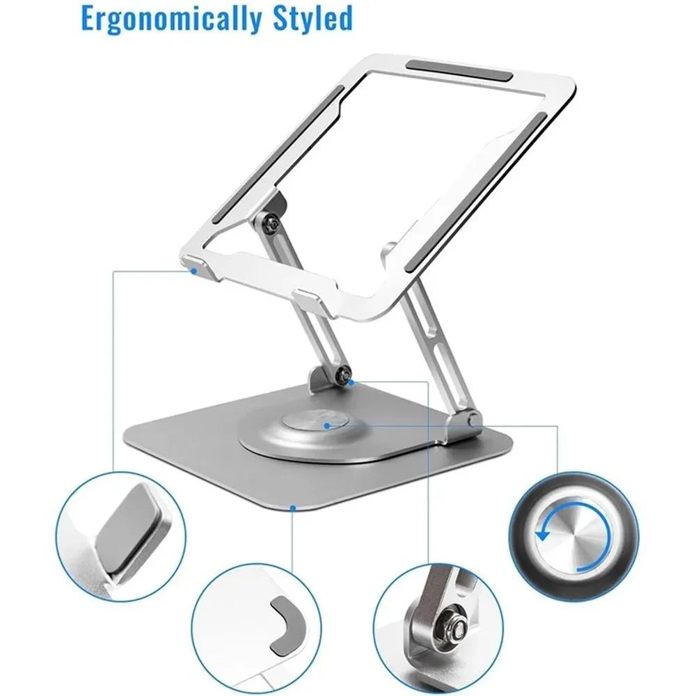 360 Degree Rotating Laptop Stand - Foldable Aluminum