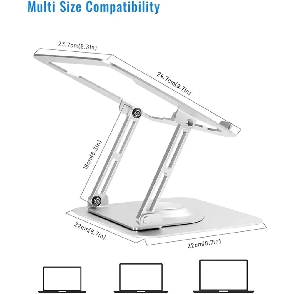 360 Degree Rotating Laptop Stand - Foldable Aluminum