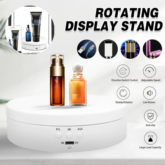 360° Rotating Electric Turntable Display Stand Jewelry