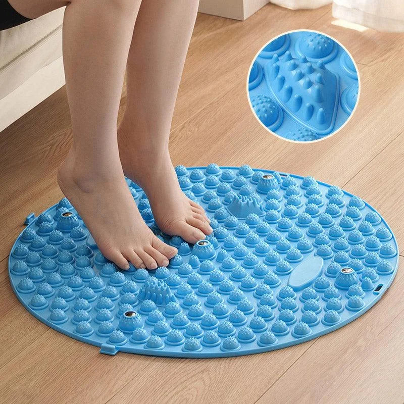 37/55cm Soft Silicone Circular Foot Mat with Textured