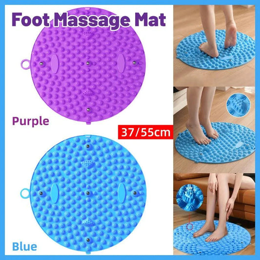 37/55cm Soft Silicone Circular Foot Mat with Textured