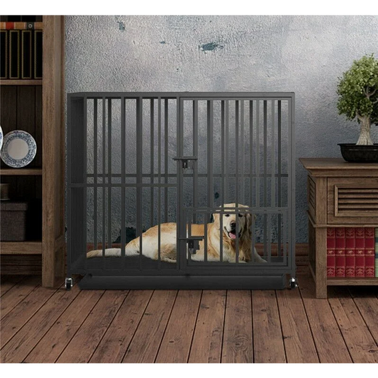 38 Heavy Duty Dog Cage Large XL XXL Pet Kennel on Wheels