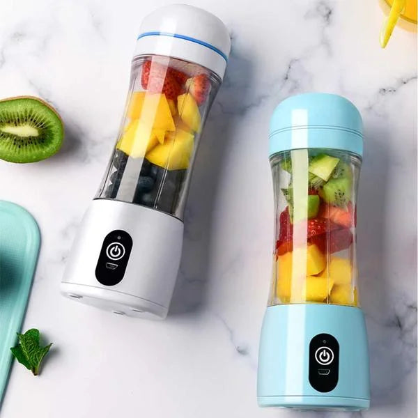 380ml Portable Mini USB Rechargeable Handheld Fruit Mixer Juicer White - Premium