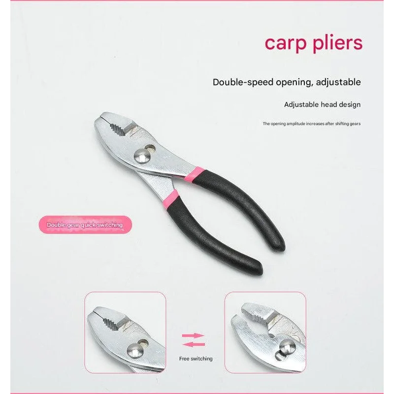 39-Piece Home Tool Kit - Pink Carbon Steel Hardware Set